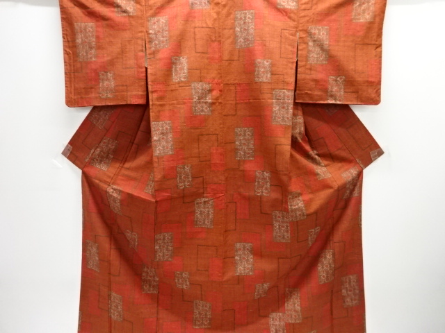 JAPANESE KIMONO / TSUMUGI / UNUSED / WOVEN ASANOHA